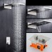 Waterfall concealed rainfall massage stainless steel shower set - B0792WHZSP
